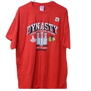 GILDAN Red Blackhawks Stanley Cup T-Shirt XL